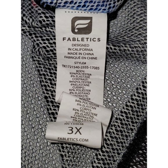 Fabletics Women's Floral Print Harleen Athletic Mesh Tank Size 3x 1049 - Picture 7 of 8